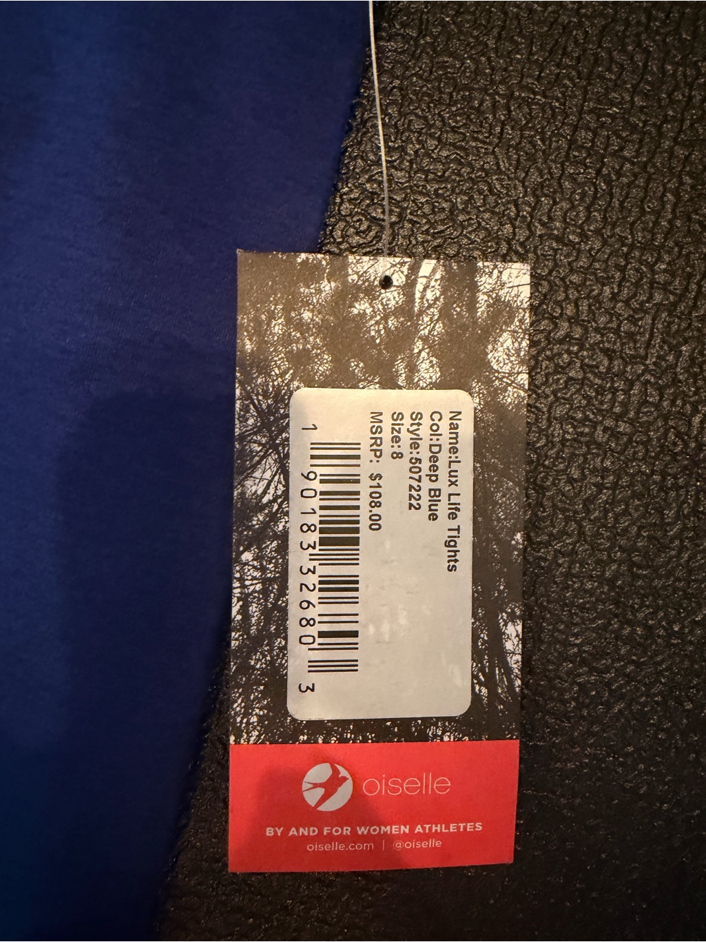 Oiselle Lux Life Tights Size 8- Deep Blue — image 5 of 6